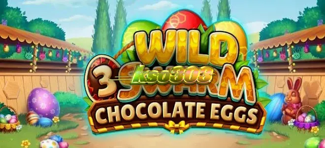 Tampilan visual slot Wild Swarm 3 Chocolate Eggs dengan elemen bertema sarang lebah dan telur cokelat.